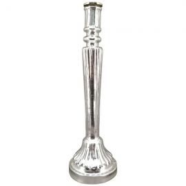 1 Exner Ljusstake Antiksilver Vitreous silver glas metall (B/D/H) 10x10x36 cm