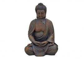 1 G.wurm Dekoration Buddha brun sittande polyresin (B/H/D) 24x38x23 cm