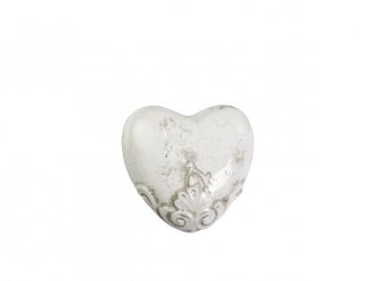 1 Chic Antique Dekoration Marcy Heart H4 / L8.5 / B8.5 cm antik creme 1st
