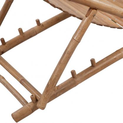 1 VidaXL Solstol med fotstd bambu