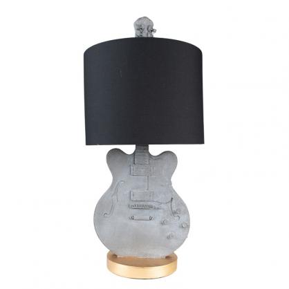 1 Clayre Eef Bordslampa Gitarr  30x68 cm Gr Polyresin