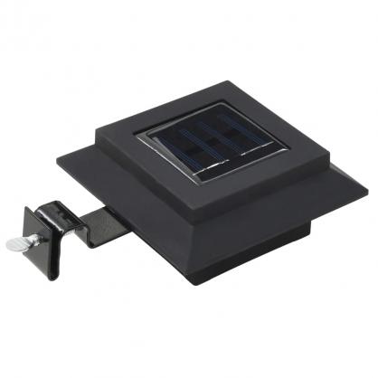 1 VidaXL Solcellslampa LED set 6 st fyrkantig 12 cm svart