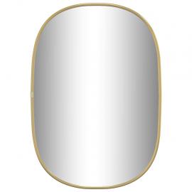 1 VidaXL Väggspegel oval guld 50x35 cm