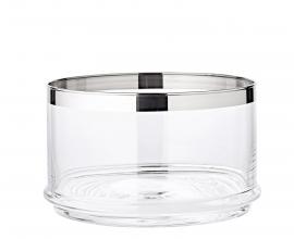 1 Edzard Luxury Glasburk Vigo H 12 cm Glas Silver