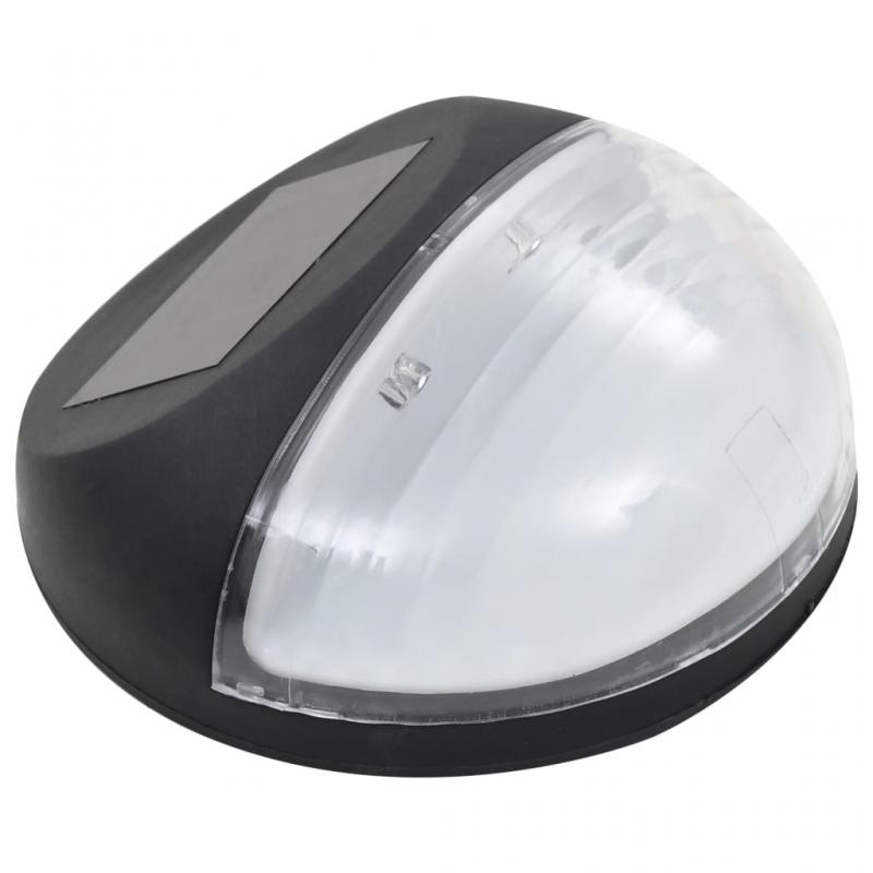 1 VidaXL Solcellslampa vgglampor 24 st LED runda svart