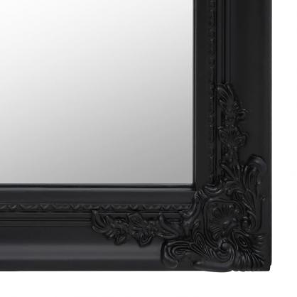 1 VidaXL Golvspegel barockstil svart 45x180 cm