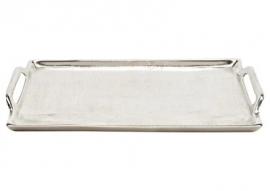 1 G.wurm Dekorativ Bricka med handtag metall silver (B/H/D) 36x3x21cm