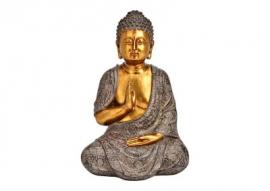 1 G.wurm Dekoration Buddha guld brun polyresin (B/H/D) 22x33x18cm