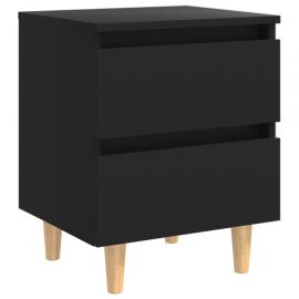 1 VidaXL Sängbord 40x35x50 cm svart