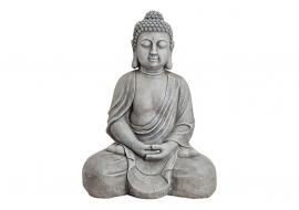 1 G.wurm Dekoration Buddha XXL grå stenlook polyresin (B/H/D) 49x71x34 cm