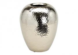 1 G.wurm Dekorativ Vas Metall Silver (B/H/D) 24x30x24cm