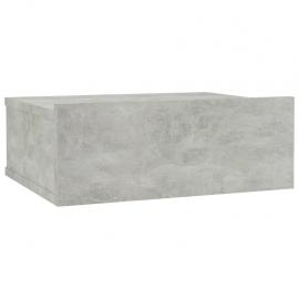 1 VidaXL Sängbord svävande 30 x 30 x 15 cm betonggrå