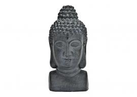 1 G.wurm Dekoration Buddha grå huvud polyresin (B/H/D) 15x31x16cm