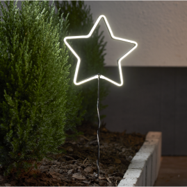 1 Star Trading Utomhusdekoration Siluett NeonStar Stjärna Batteridriven 58x22cm 72 Ljus