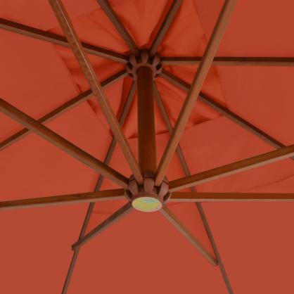 1 VidaXL Frihngande parasoll med trstng 400x300 cm terrakotta
