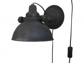 1 Chic Antique Vägglampa Factory H18 / L31 / W21 cm antik svart