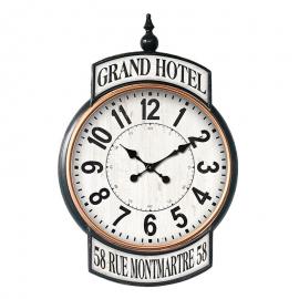 1 Clayre Eef Väggklocka Vit Grand Hotel 62x6x93 cm / 1xAA