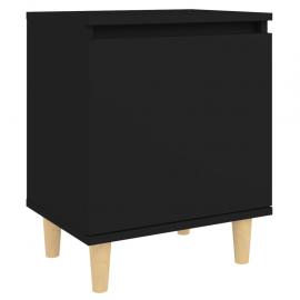 1 VidaXL Sängbord 40x30x50 cm svart