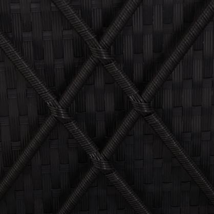 1 VidaXL Solsng konvertibel med dyna kudde konstrotting svart
