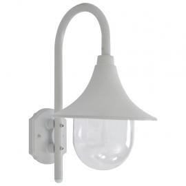 1 VidaXL Vägglampa för trädgård E27 42 cm aluminium vit