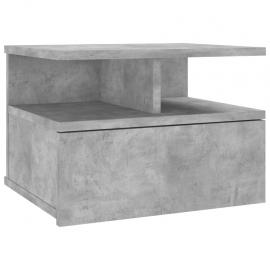 1 VidaXL Sängbord svävande 40 x 31 x 27 cm betonggrå
