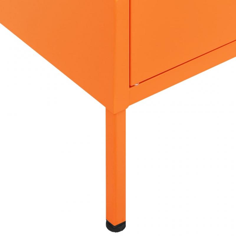 1 VidaXL Frvaringsskp orange stl 80x35x101,5 cm