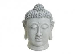 1 G.wurm Dekoration Buddha XL grå huvud magnesia (B/H/D) 33x48x33 cm