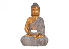 1 G.wurm Dekoration Buddha guld värmeljushållare polyresin (B/H/D) 28x41x22cm