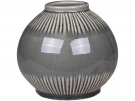 1 Chic Antique Vas med randigt mönster H14 / Ø15,5 cm opal