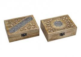 1 G.wurm Dekorativt Smyckeskrin av trä 2-pack (B/H/D) 17x6x13cm