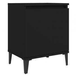 1 VidaXL Sängbord 40x30x50 cm svart