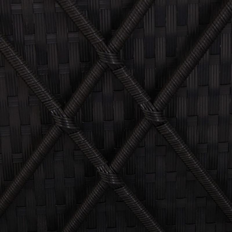 1 VidaXL Solsng med dyna konstrotting 67,5 cm svart