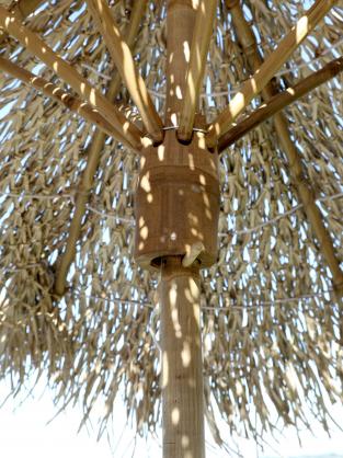 1 Chic Antique Lyon Parasol bambu H240 / 160 cm