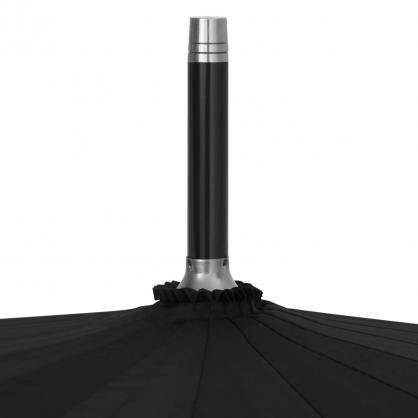 1 VidaXL Paraply automatisk svart 120 cm