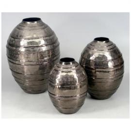 1 Exner Dekorativ Vas ArgenT Portici Medium 1 st silver aluminium (B/D/H) 18x18x24 cm