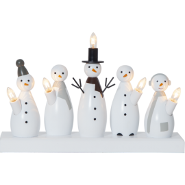 1 Star Trading Ljusstake Snowman snögubbar 33x21 LED
