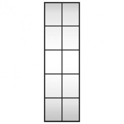 1 VidaXL Vggspegel rektangulr svart 30x100 cm jrn