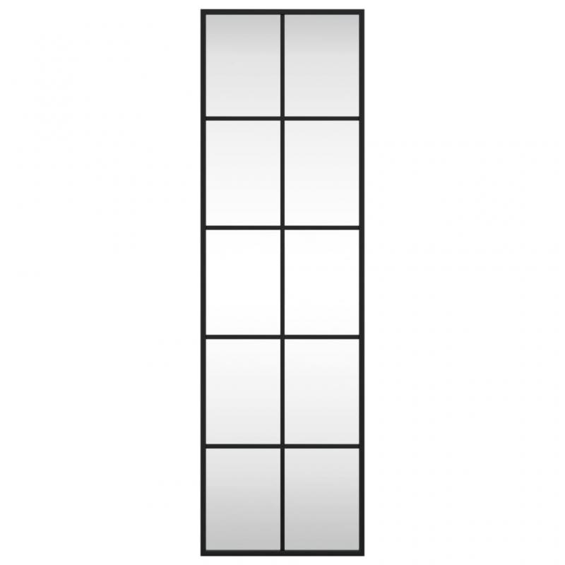 1 VidaXL Vggspegel rektangulr svart 30x100 cm jrn