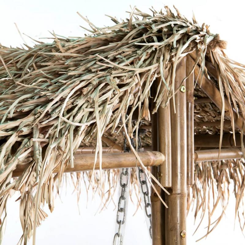 1 VidaXL Hammock 2-sits med palmblad bambu 202 cm