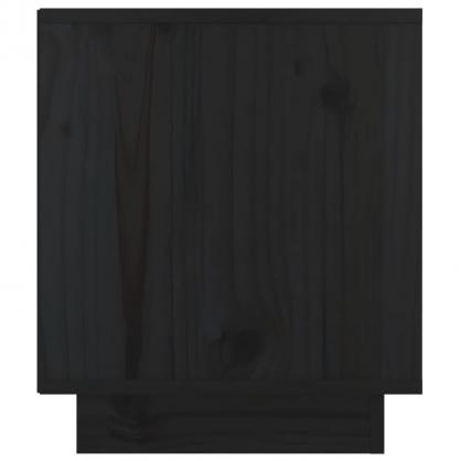 1 VidaXL Sngbord 40x34x40 cm svart massiv furu