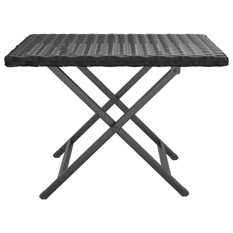 1 VidaXL Hopfllbart bord 45x35x32 cm svart konstrotting