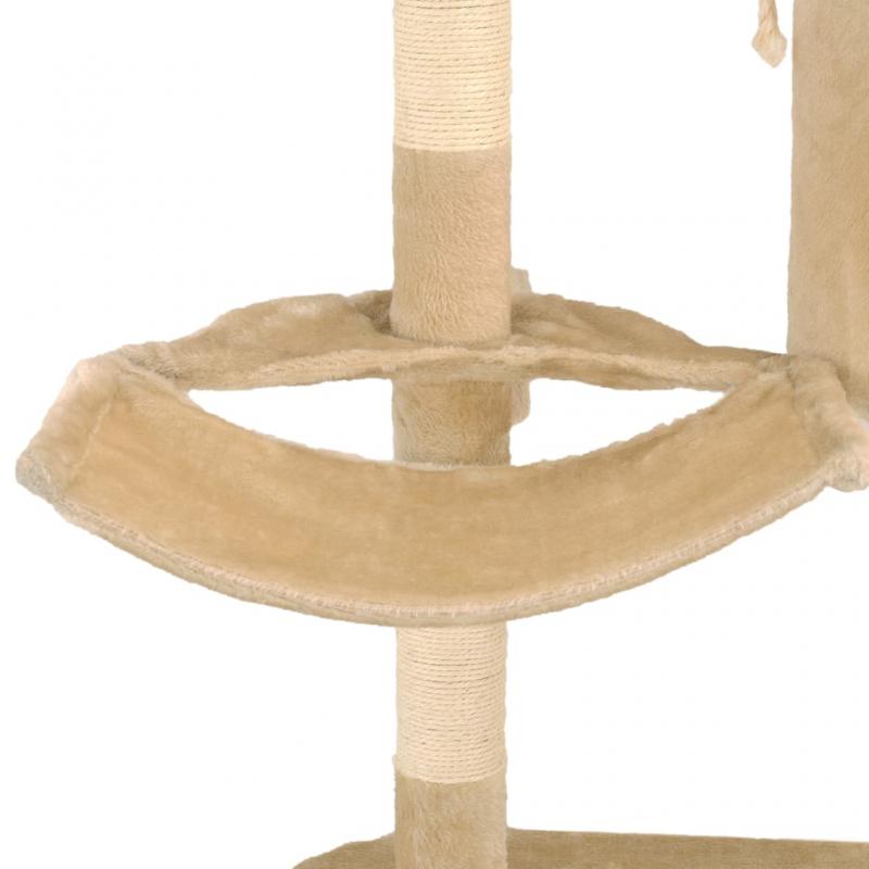 1 VidaXL Kattrd vggmonterat med klspelare i sisal 194 cm beige