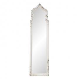 1 Clayre Eef Stående spegel 48x4x186 cm Vitt trä, glas rektangel Hellängdsspegel