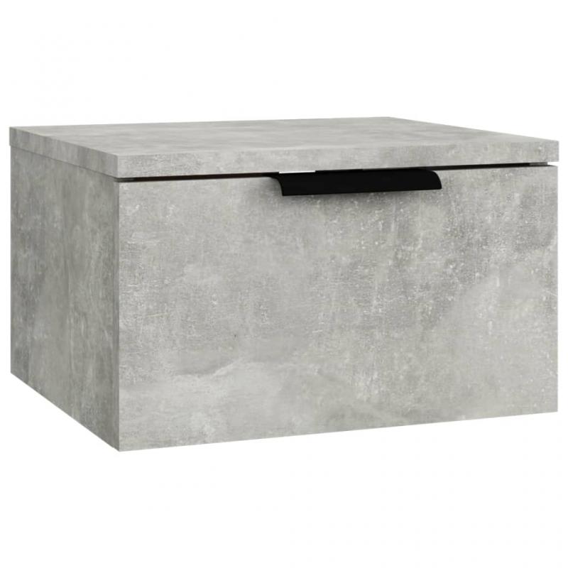 1 VidaXL Vggmonterad sngbord betonggr 34x30x20 cm