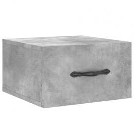 1 VidaXL Väggmonterad sängbord betonggrå 35x35x20 cm