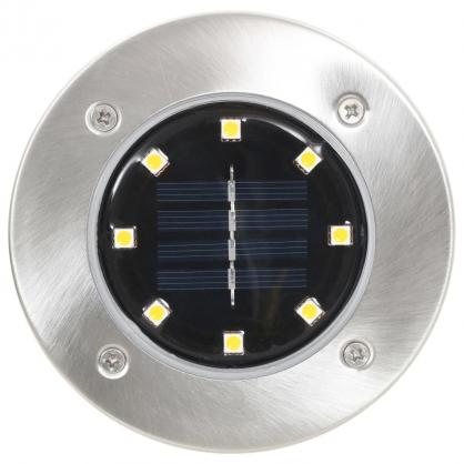 1 VidaXL Marklampor Solcellslampa 8 st LED RGB-frg