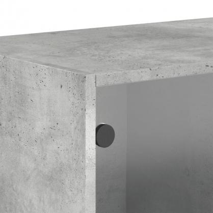 1 VidaXL Vggskp betonggr 68,5x37x35 cm med glasdrrar 2 st