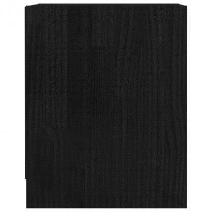 1 VidaXL Sngbord 35,5x33,5x41,5 cm massivt furu svart 2 st
