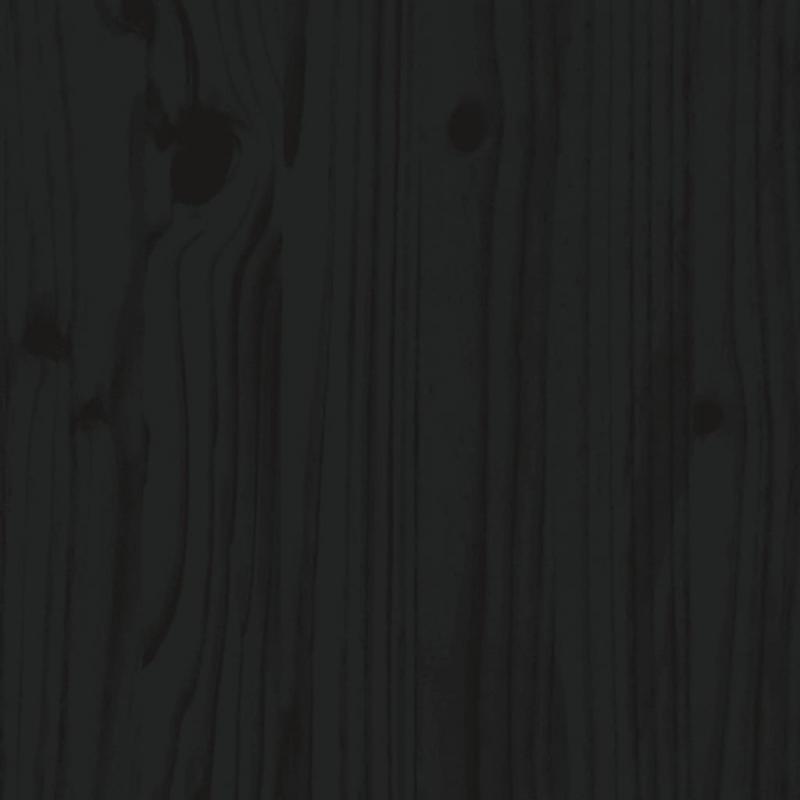 1 VidaXL Trdgrdsbnk med odlingslda massiv furu 180x36x63 cm svart
