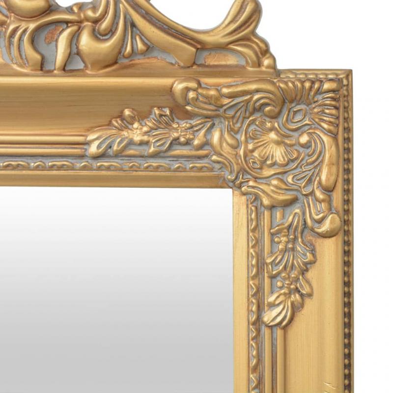 1 VidaXL Golvspegel barockstil guld 40x160 cm